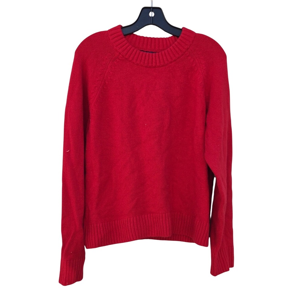Gap Crewneck Pullover Sweater Preppy Coastal Fisherman Medium Slouchy Red Beach